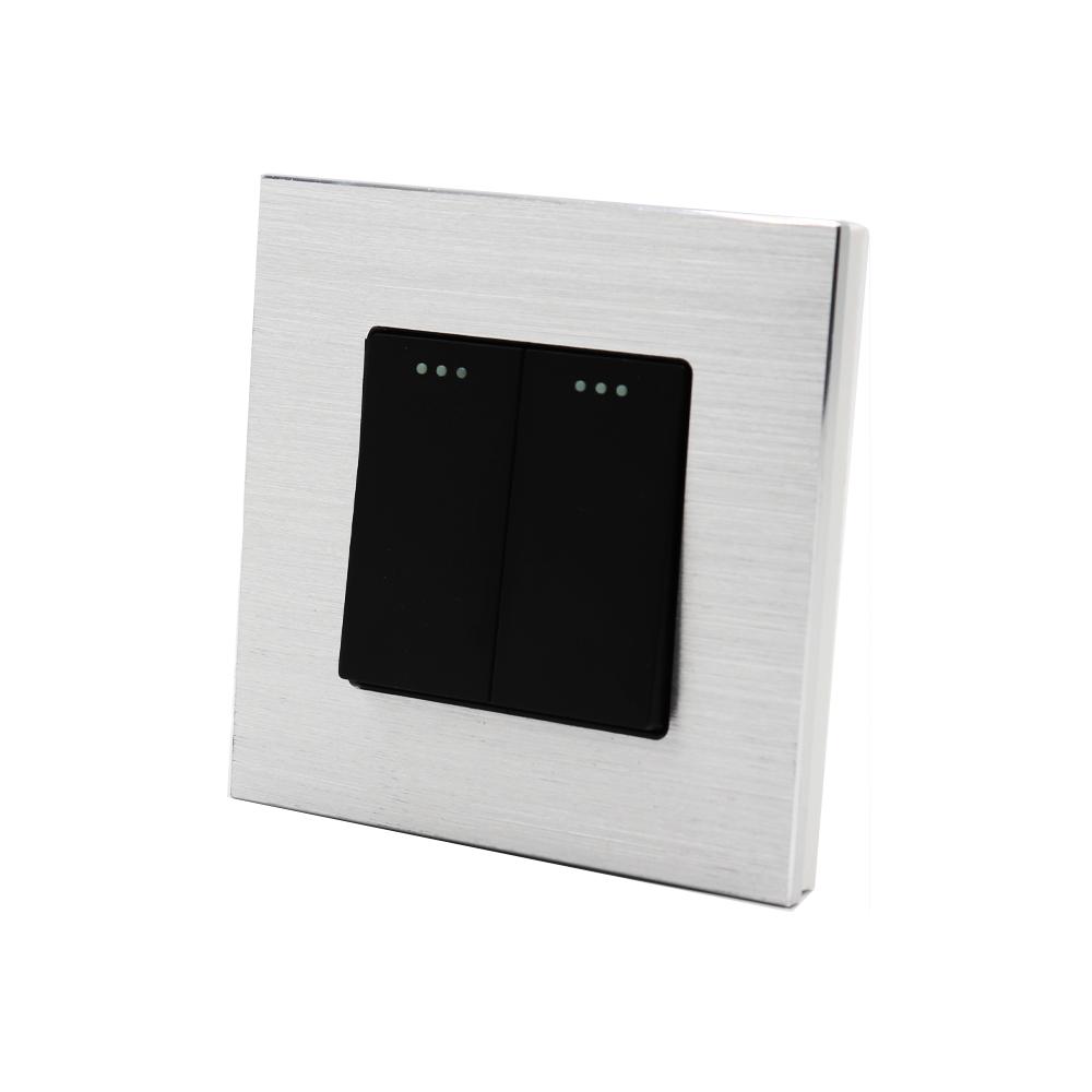 Silver brushed rocker switch