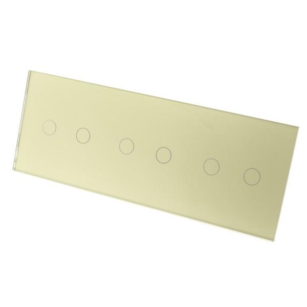 I LumoS X-PRO Gold Glass Panel LED Smart Wi-Fi On/Off Touch Light Switches