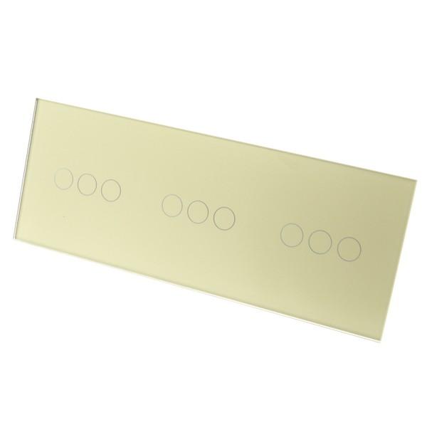 I LumoS X-PRO Gold Glass Panel LED Smart Wi-Fi On/Off Touch Light Switches