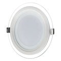 I LumoS LED 18 Watt Round Dimmable Slim Recessed Glass Panel Ceiling Light