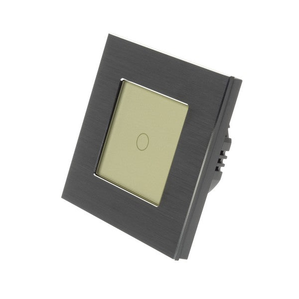 Spare I LumoS Single Black Aluminium Frame with Gold Insert Fascia