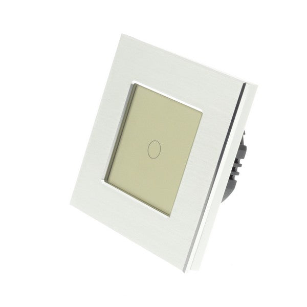 Spare I LumoS Single Silver Aluminium Frame with Gold Insert Fascia