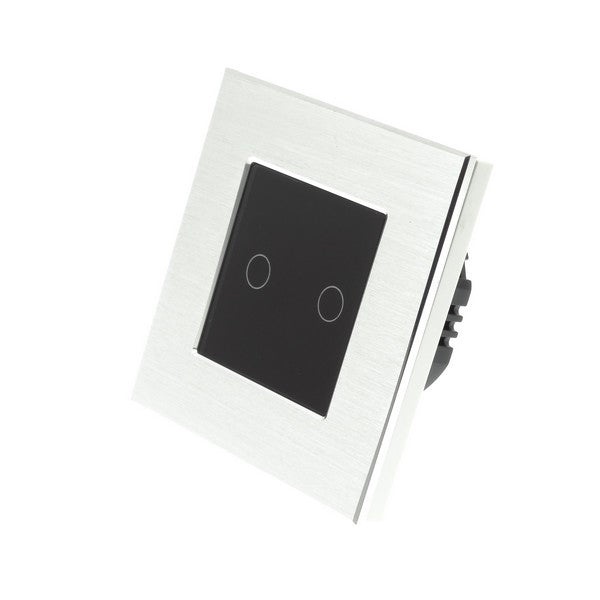 Spare I LumoS Single Silver Aluminium Frame with Black Insert Fascia