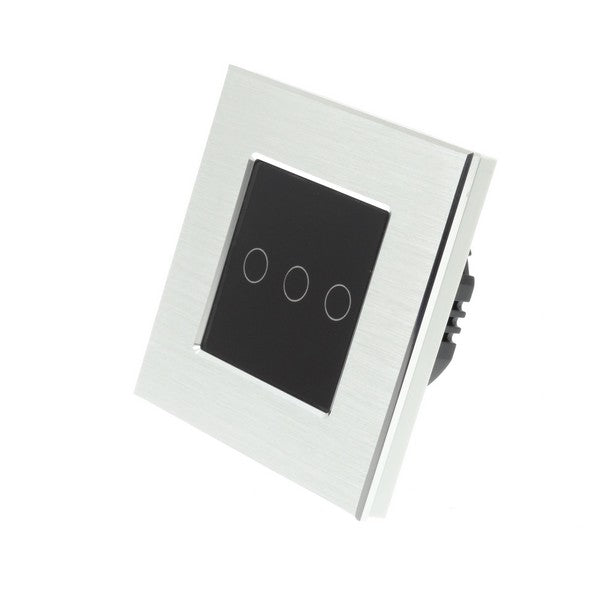 Spare I LumoS Single Silver Aluminium Frame with Black Insert Fascia