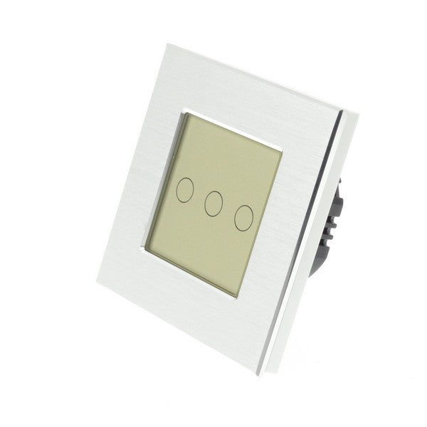 Spare I LumoS Single Silver Aluminium Frame with Gold Insert Fascia