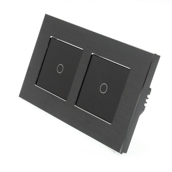 Spare I LumoS Double Black Aluminium Frame with Black Insert Fascia