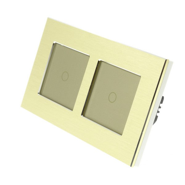 Spare I LumoS Double Gold Aluminium Frame with Gold Insert Fascia