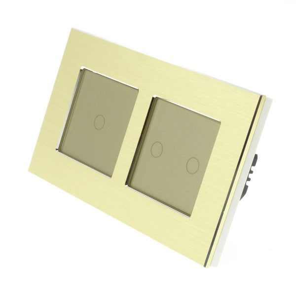 Spare I LumoS Double Gold Aluminium Frame with Gold Insert Fascia