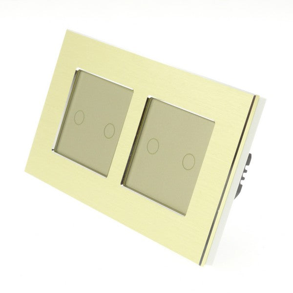 Spare I LumoS Double Gold Aluminium Frame with Gold Insert Fascia