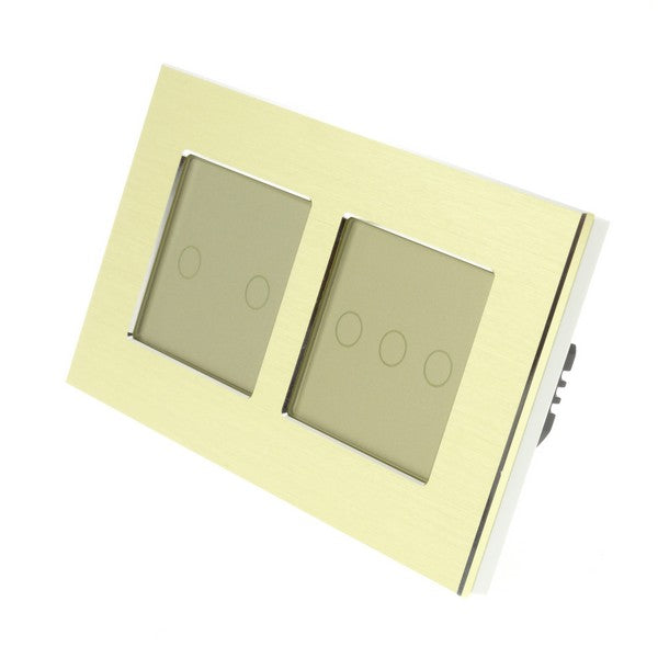 Spare I LumoS Double Gold Aluminium Frame with Gold Insert Fascia
