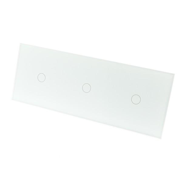 I LumoS X-PRO White Glass Panel LED Smart Wi-Fi On/Off Touch Light Switches
